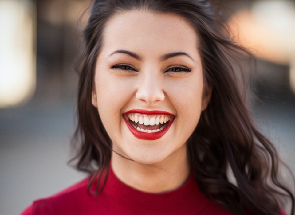 Woman laughing